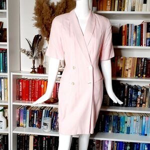 Vintage Blush Pink Blazer Dress size 10 P2906